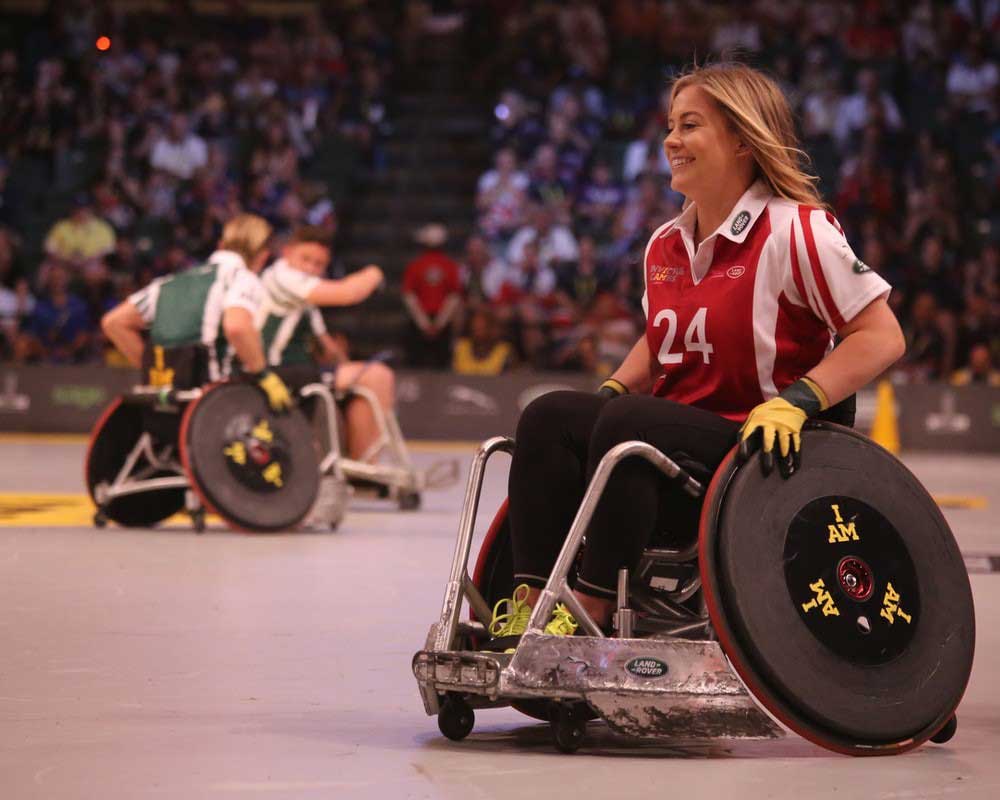 Athlete in wheelchair